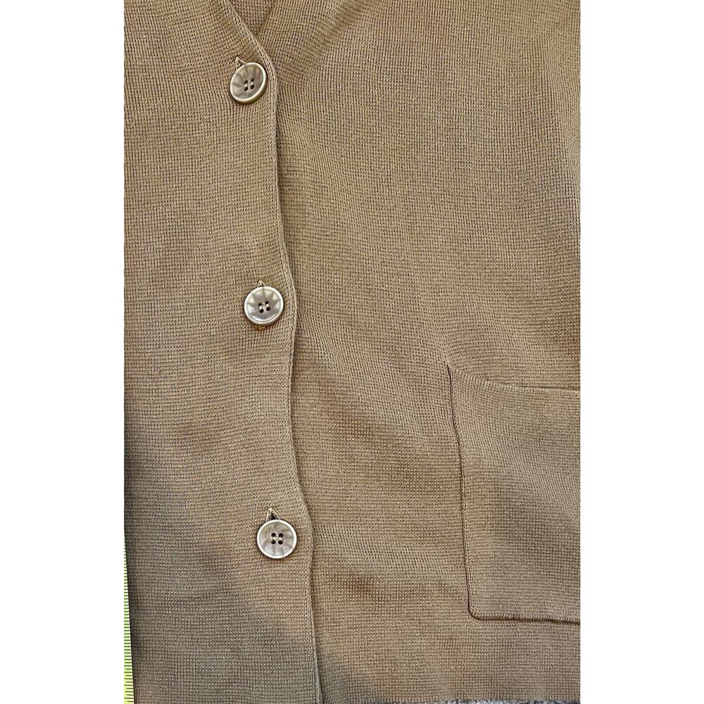 Michael Stars Milano Button Up V-Neck Dolman Cardigan Sweater Tan Size S - Picture 7 of 7